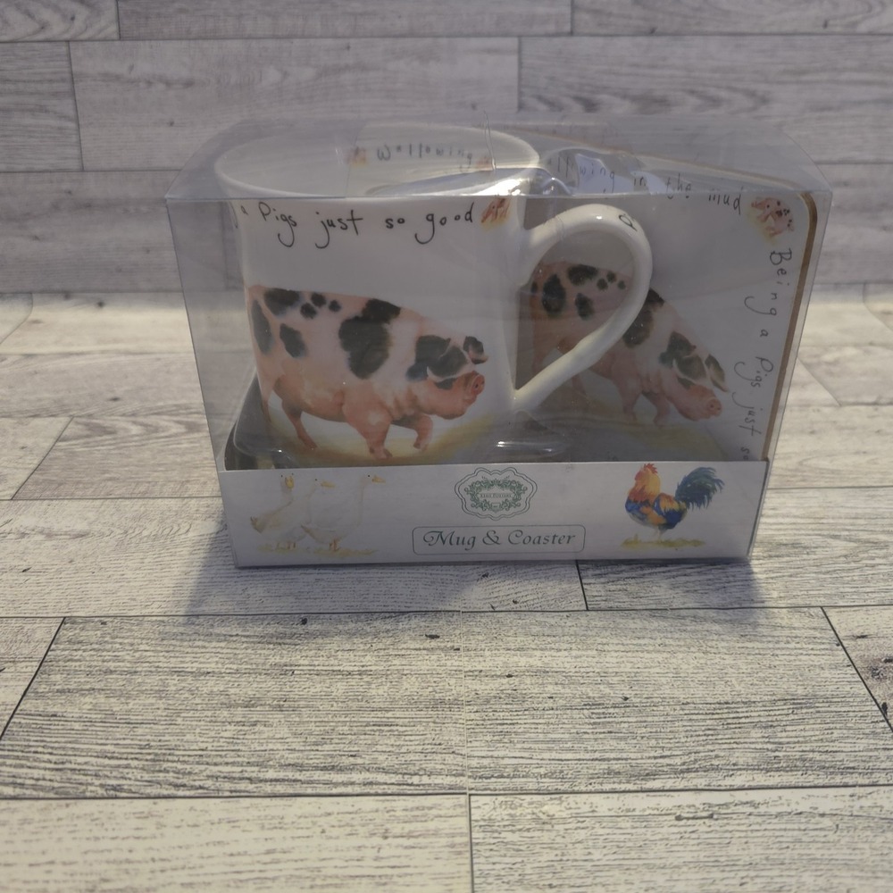 Kent Pottery "Wallowing In The Mud Being a Pigs Just So Good" Porcelain‎ Mug Cup